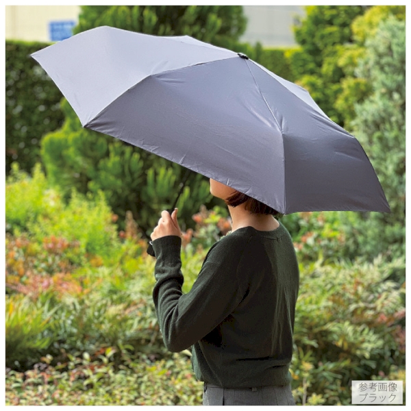 吸水収納ケース付UV折りたたみ傘：ネイビーの商品画像5枚目