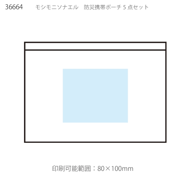 モシモニソナエル　防災携帯ポーチ5点セット【防災セット】の商品画像2枚目