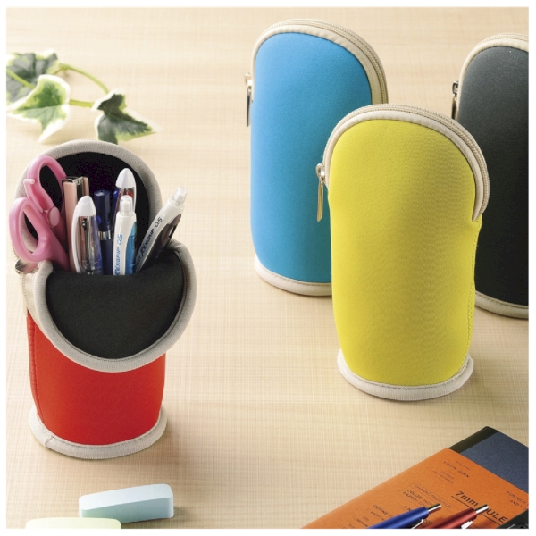 スタンドペンケース1個(イエロー)の商品画像2枚目