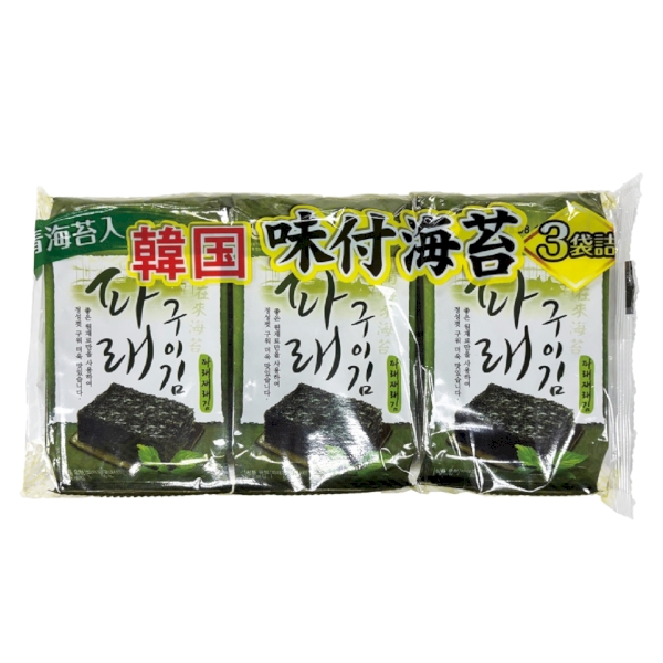 韓国海苔　青海苔入り3個の商品画像2枚目
