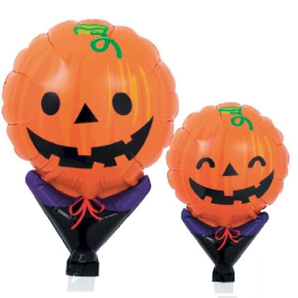 ハロウィン手持ちバルーン1本(スマイリーパンプキン)【イベントグッズ】の商品画像2枚目