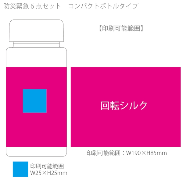 防災緊急6点セット　コンパクトボトルタイプ：ブラックの商品画像3枚目
