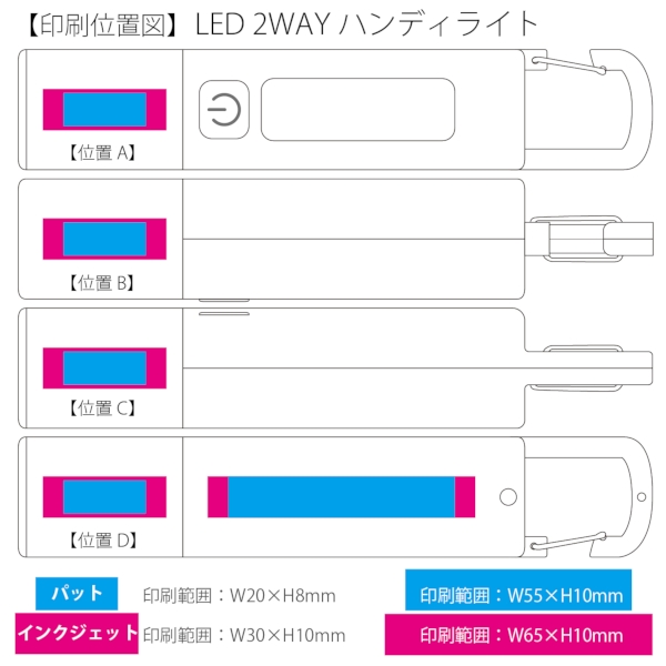LED2WAYハンディライト：ホワイトの商品画像3枚目