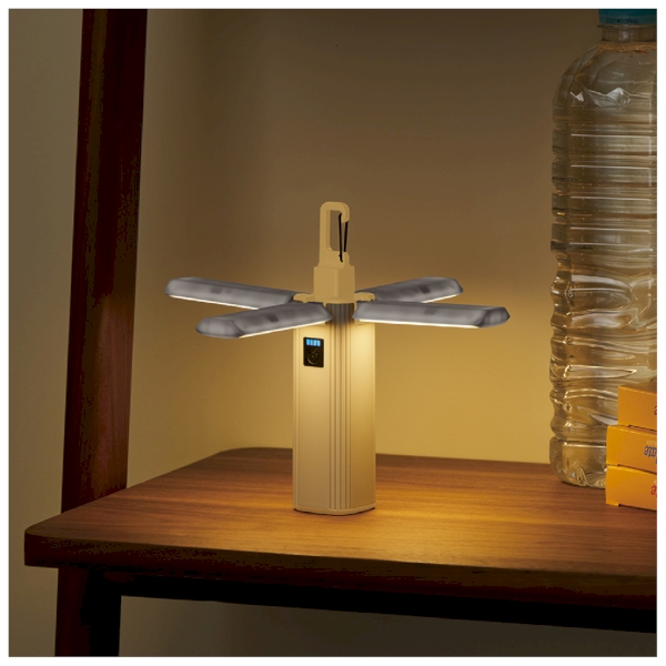 ランタンにもなるUSBハンディライト(チャージャー機能付)：ブラックの商品画像5枚目