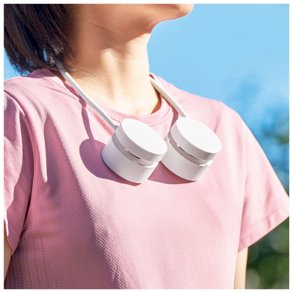 折りたたみネックUSBファン：ホワイトの商品画像7枚目