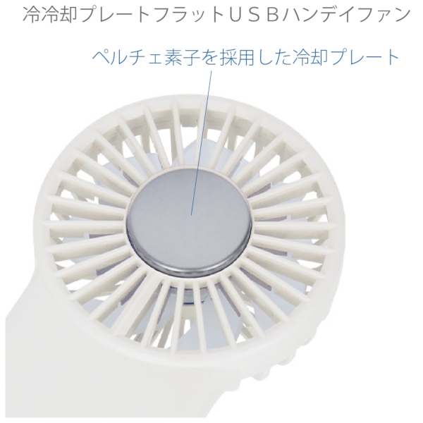 冷却プレートフラットUSBハンデイファン：チャコールブラックの商品画像2枚目