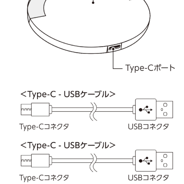 クリアワイヤレス充電器　ラウンド　10W：ブラックの商品画像5枚目