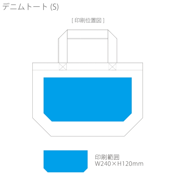 デニムトート(S)：インディゴの商品画像3枚目