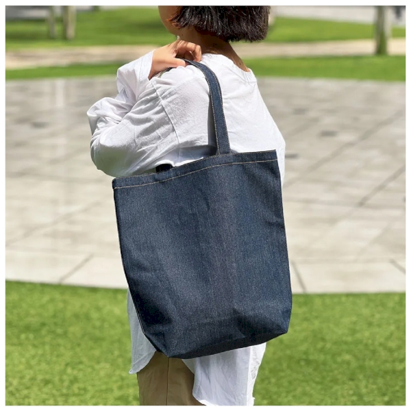 デニムトート(M)：インディゴの商品画像2枚目