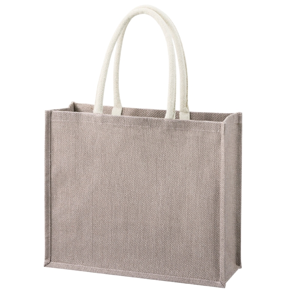 ジュートスクエアトート(ML)ワイド：グレーの商品画像9枚目
