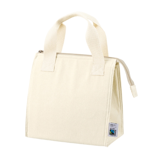 フェアトレードコットンスクエア保冷トート(S)：ナチュラルの商品画像9枚目