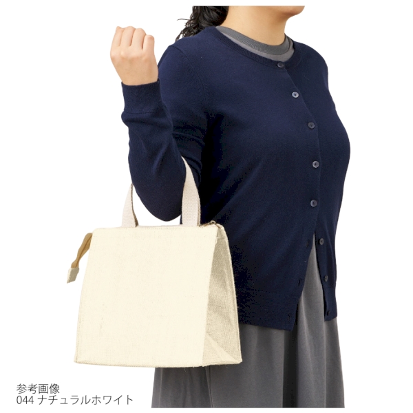ジュートスクエア保冷トート(S)：ナチュラルホワイトの商品画像7枚目
