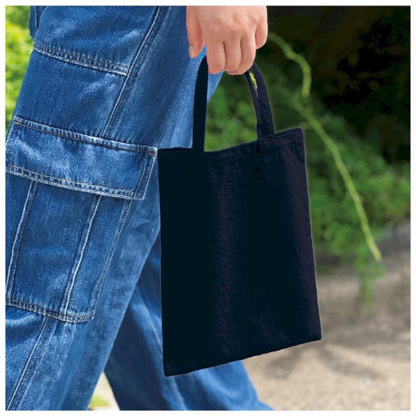 ライトキャンバスフラットバッグ(S)：ネイビーの商品画像5枚目