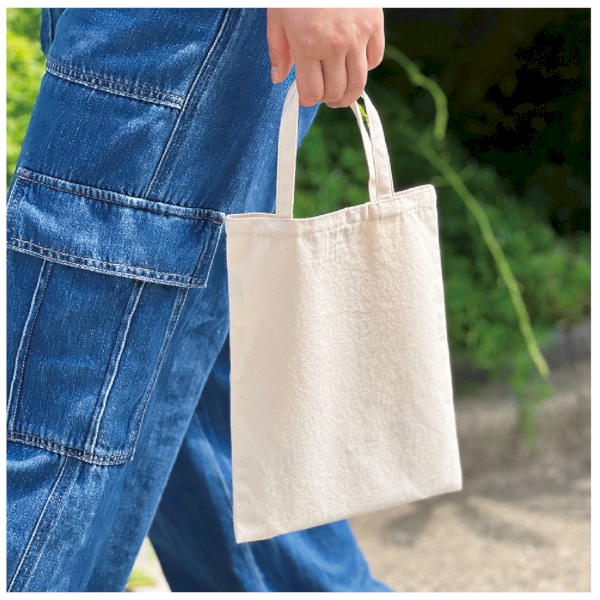 ライトキャンバスフラットバッグ(S)：ナチュラルの商品画像5枚目