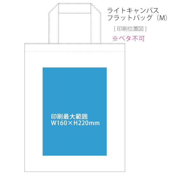 ライトキャンバスフラットバッグ(M)：ブラックの商品画像3枚目