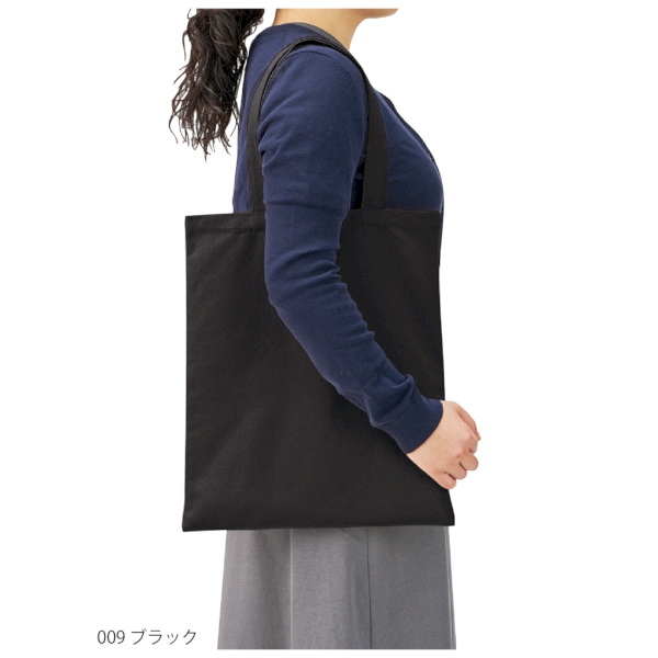 ライトキャンバスフラットバッグ(L)：ネイビーの商品画像5枚目