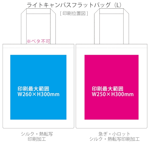 ライトキャンバスフラットバッグ(L)：ブラックの商品画像3枚目