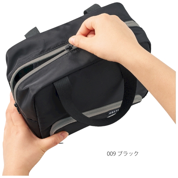 スマホが立てられるクーラーランチバッグ：ブラックの商品画像6枚目