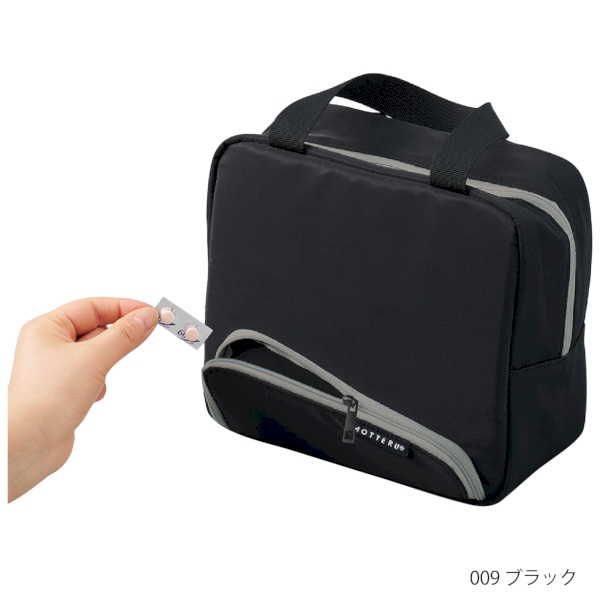 スマホが立てられるクーラーランチバッグ：ブラックの商品画像7枚目