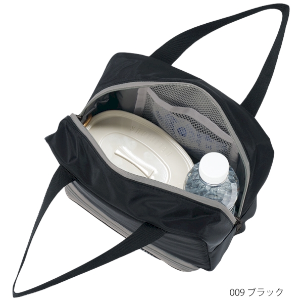 スマホが立てられるクーラーランチバッグ：ライトブルーの商品画像4枚目