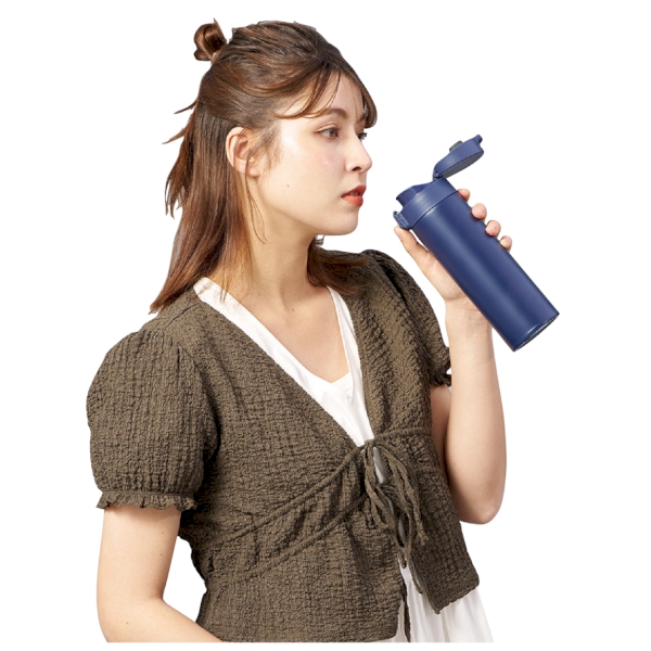軽量ワンタッチサーモボトル500ml：ブラックの商品画像6枚目