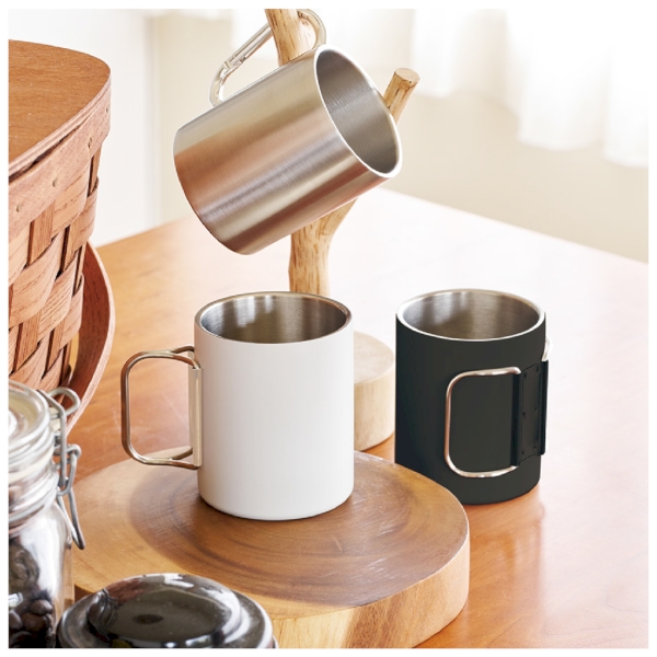 折りたたみハンドルステンレスマグ　ver.2：ブラックの商品画像4枚目