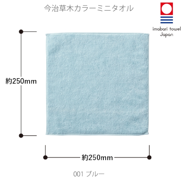 今治草木カラーミニタオル：ブルーの商品画像3枚目