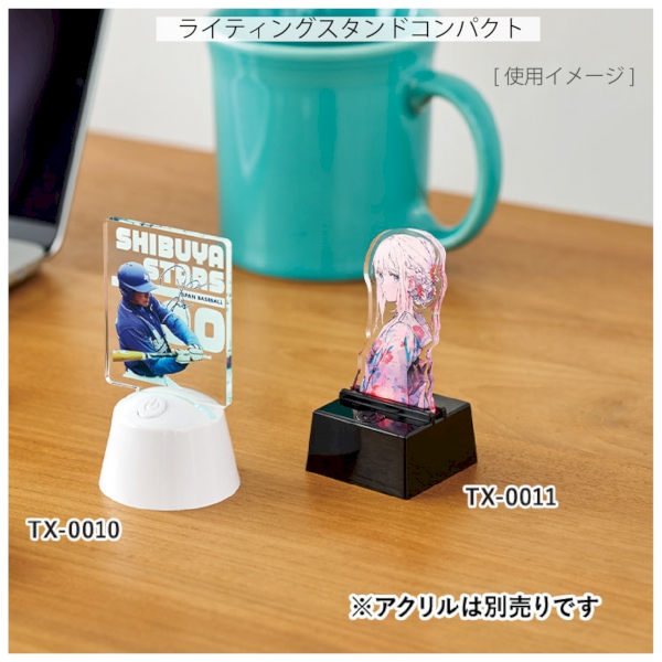 【アウトレット】ライティングスタンドコンパクト　スクエア(アクリル板対応)：ブラックの商品画像5枚目