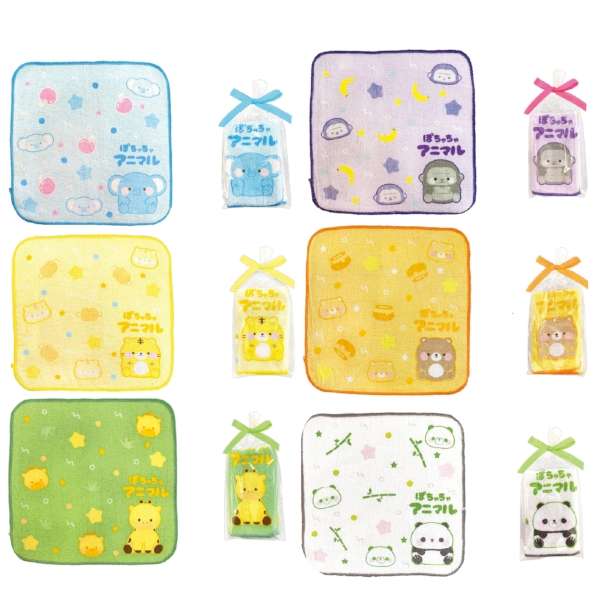 ぽちゃちゃアニマル　ギフトラッピングミニタオル1枚の商品画像2枚目