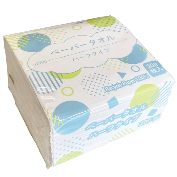 ハーフサイズペーパータオル　200枚の商品画像2枚目