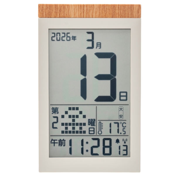 デジタル日めくりカレンダー電波時計の商品画像2枚目