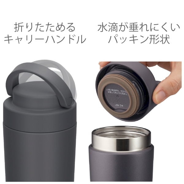 サーモス　真空断熱ケータイタンブラー320ml(メタリックグレー)　JOV-320◆の商品画像2枚目