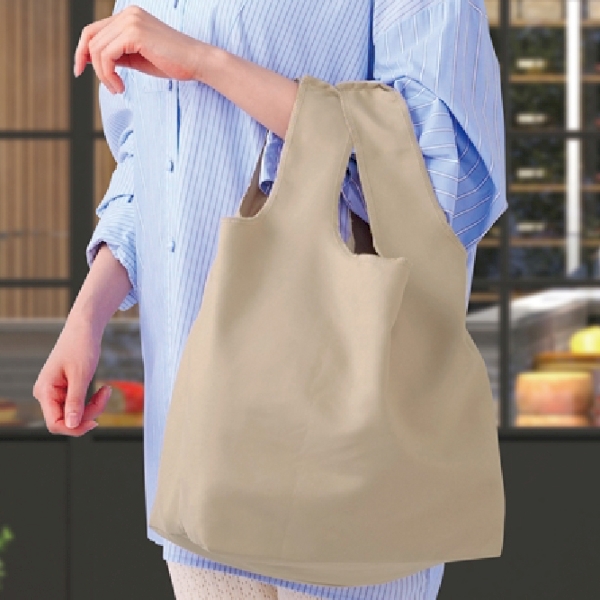 スエード風　お買い物エコバッグ(ベージュ)【SALE】の商品画像2枚目