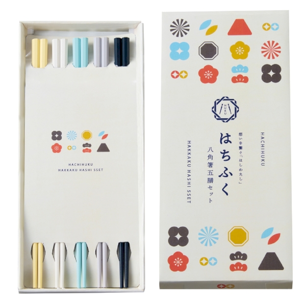 はちふく　八角箸五膳セットの商品画像3枚目