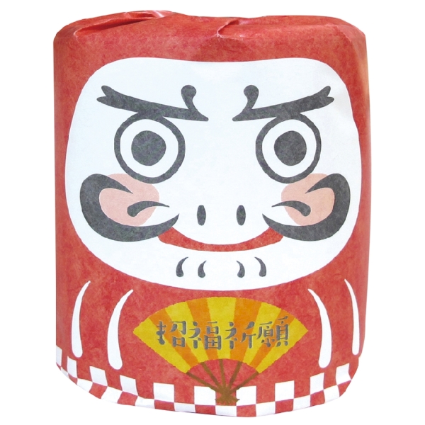 招福ダルマトイレットロールダブル(30m)【2026年 午年 正月 干支 招福 開運 迎春】の商品画像2枚目