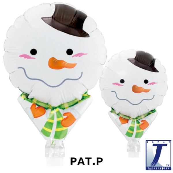 手持ちバルーン1本(スノーマン)【Christmas　Xmas】の商品画像2枚目