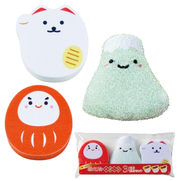 使い分け！縁起物スポンジ3種セットの商品画像3枚目