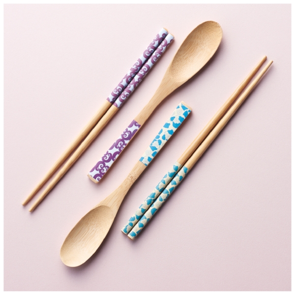 伊砂文様　箸・スプーンセットの商品画像2枚目