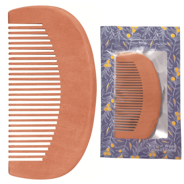 ナチュラルウッド・コンパクトコーム(ジッパーケース入り)の商品画像4枚目