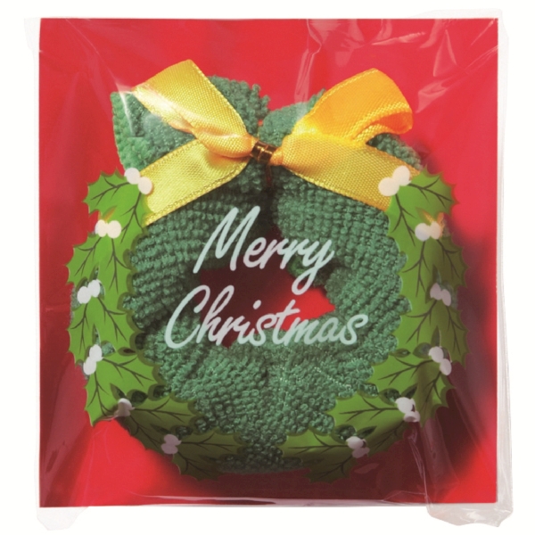 クリスマスリースミニタオルの商品画像4枚目