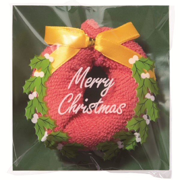 クリスマスリースミニタオルの商品画像5枚目