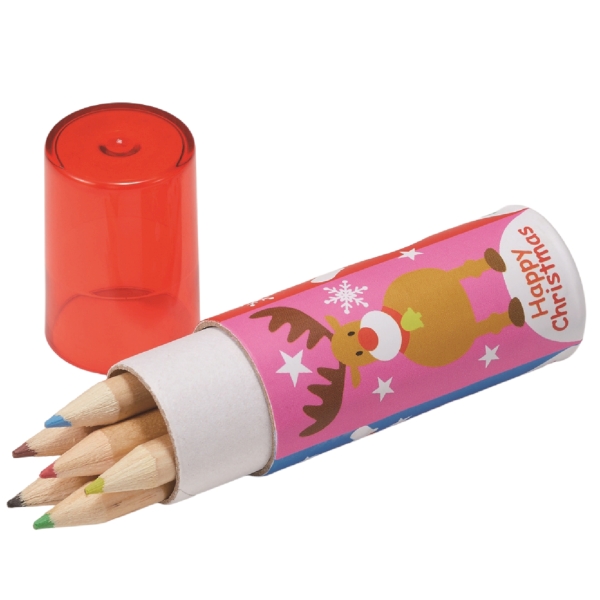 クリスマス色鉛筆6色セットの商品画像2枚目