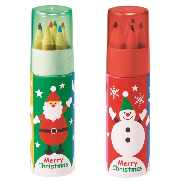 クリスマス色鉛筆6色セットの商品画像3枚目