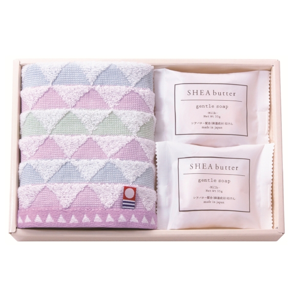 今治うろこ模様ミニタオル&石けん2Pセットの商品画像2枚目