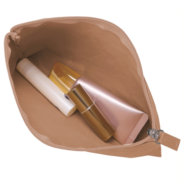 イークラフト・ウォッシャブルペーパーフラットポーチ(ベージュ)の商品画像2枚目