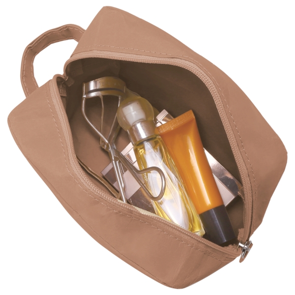 イークラフト・ウォッシャブルペーパースクエアポーチ(ベージュ)の商品画像2枚目