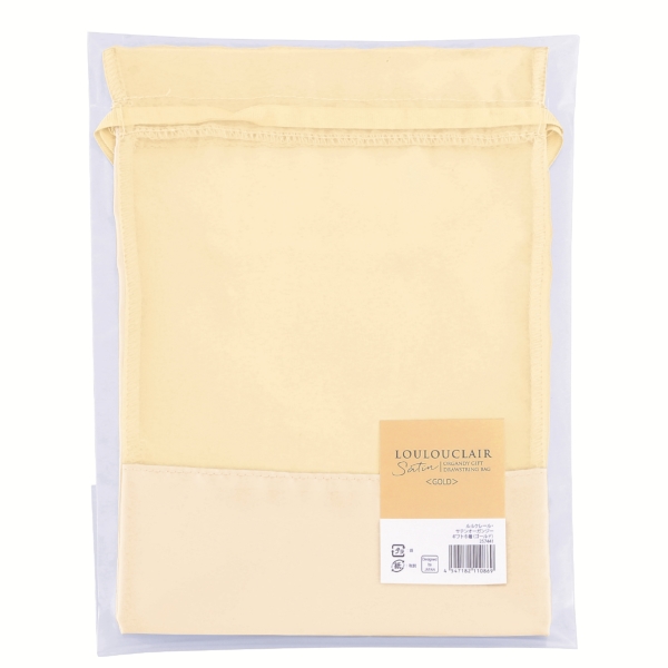 ルルクレール・サテンオーガンジーギフト巾着(ゴールド)の商品画像4枚目