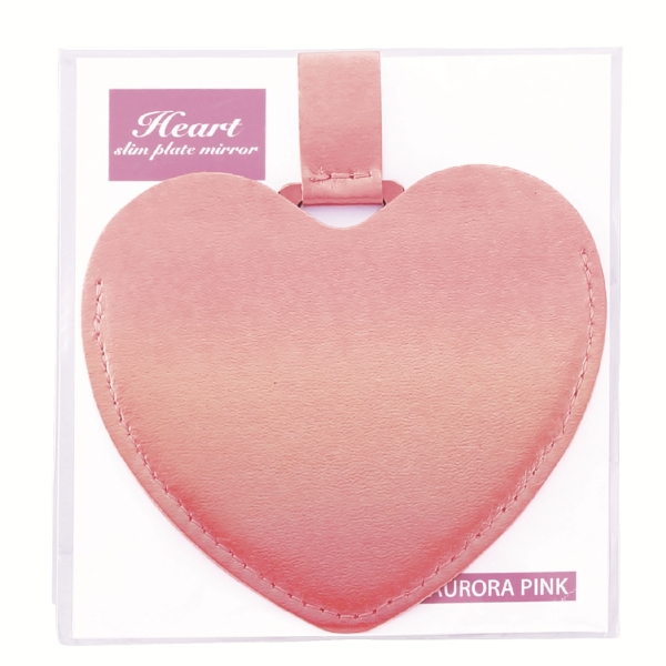 ハート型スリムプレートミラー(オーロラピンク)の商品画像5枚目