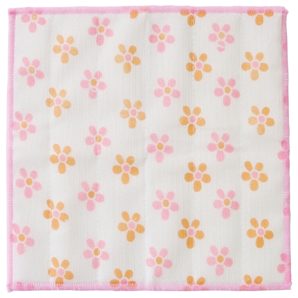 かや織ふきん1枚(ペールフラワー)の商品画像3枚目