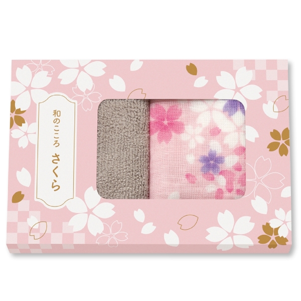 和のこころさくら　ハンカチクロスセット【お花見・さくら・桜の季節】の商品画像2枚目